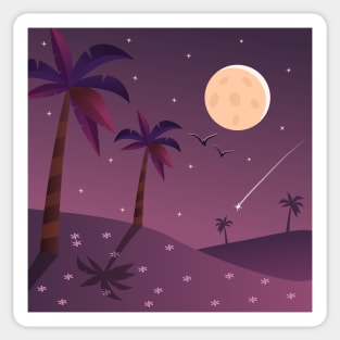 Night Landscape Sticker